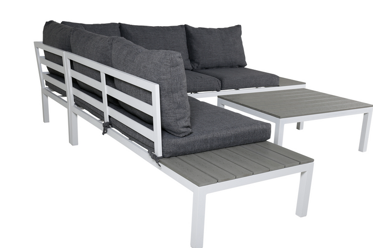 Venture Home Odense Hörnsoffgrupp Grå Utomhus