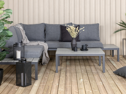 Venture Home Odense Hörnsoffgrupp Mörkgrå Utomhus
