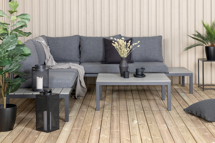 Venture Home Odense Hörnsoffgrupp Mörkgrå Utomhus