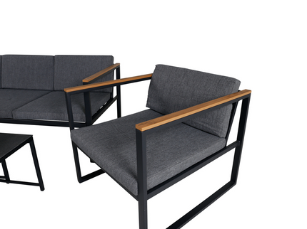 Venture Home Dakar Soffgrupp Svart Utomhus