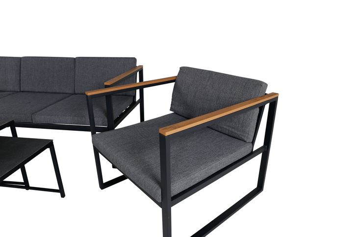 Venture Home Dakar Soffgrupp Svart Utomhus
