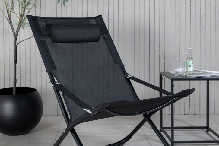 Venture Home Seville Solstol Svart 2-Pack