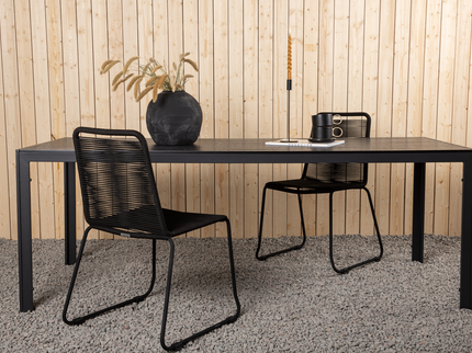 Venture Home Break Rektangulärt Matbord Utomhus Svart 73,5 x 205 x 90