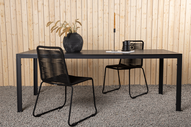 Venture Home Break Rektangulärt Matbord Utomhus Svart 73,5 x 205 x 90