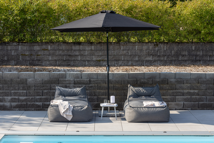 Venture Home Leeds Parasoll Ø300 Svart