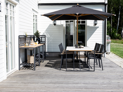 Venture Home Naxos Parasoll Ø300 Svart