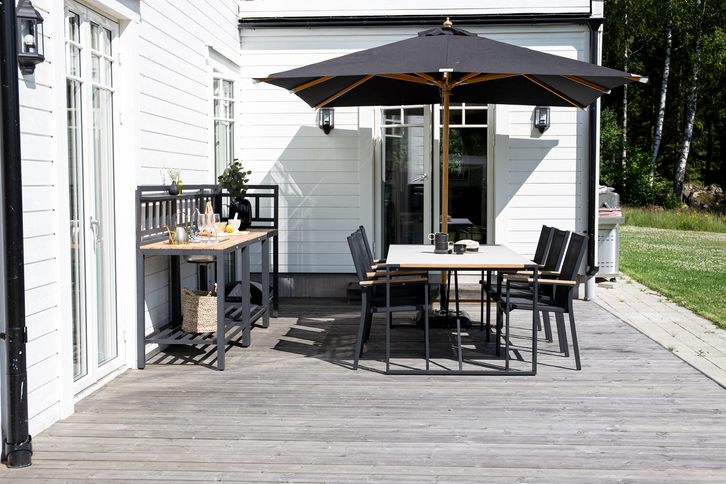 Venture Home Naxos Parasoll Ø300 Svart