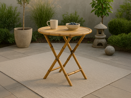 Venture Home Cane Cafebord Ø80 Natur
