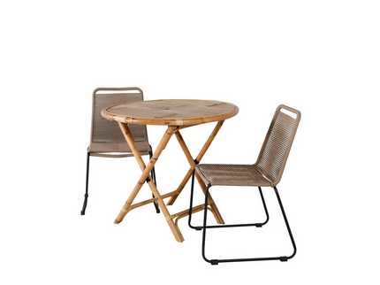 Venture Home Cane Cafebord Ø80 Natur
