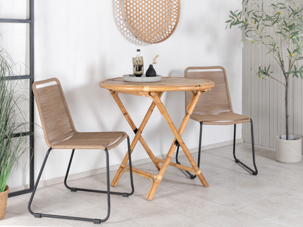 Venture Home Cane Cafebord Ø80 Natur