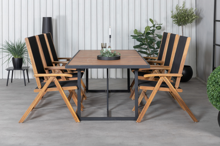 Venture Home Little John Matstolar 2-Pack Svart Utomhus