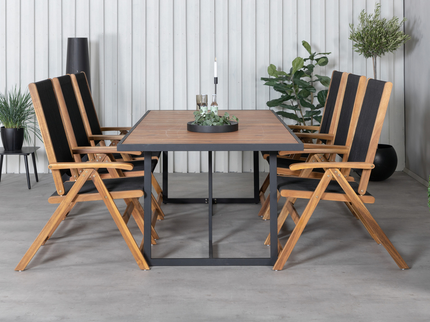 Venture Home Little John Matstolar 2-Pack Svart Utomhus