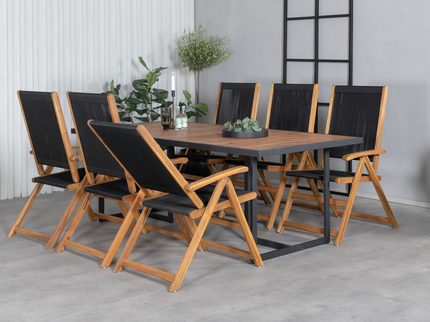 Venture Home Little John Matstolar 2-Pack Svart Utomhus