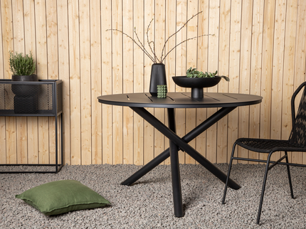 Venture Home Alma Runt Matbord Utomhus Svart