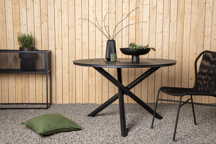 Venture Home Alma Runt Matbord Utomhus Svart