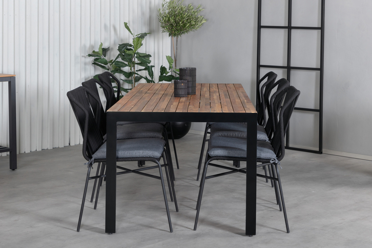Venture Home Julian Matstolar 4-Pack Svart Utomhus