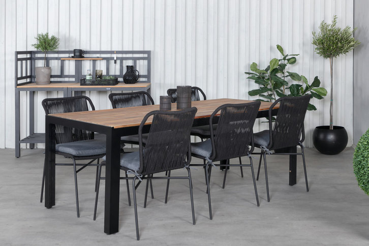 Venture Home Julian Matstolar 4-Pack Svart Utomhus