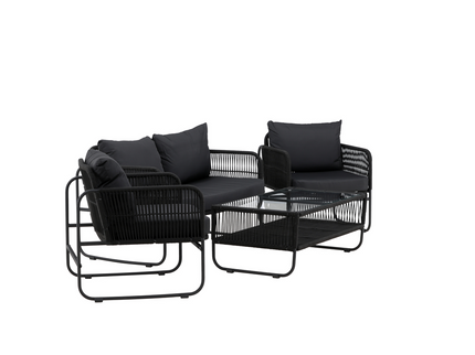 Venture Home Utah Loungegrupp Svart Utomhus