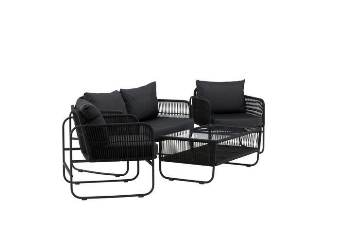 Venture Home Utah Loungegrupp Svart Utomhus
