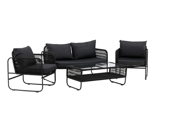 Venture Home Utah Loungegrupp Svart Utomhus