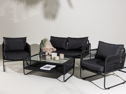 Venture Home Utah Loungegrupp Svart Utomhus