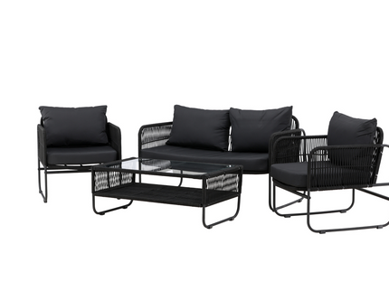 Venture Home Utah Loungegrupp Svart Utomhus