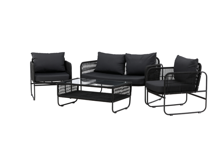 Venture Home Utah Loungegrupp Svart Utomhus
