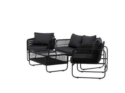 Venture Home Utah Loungegrupp Svart Utomhus