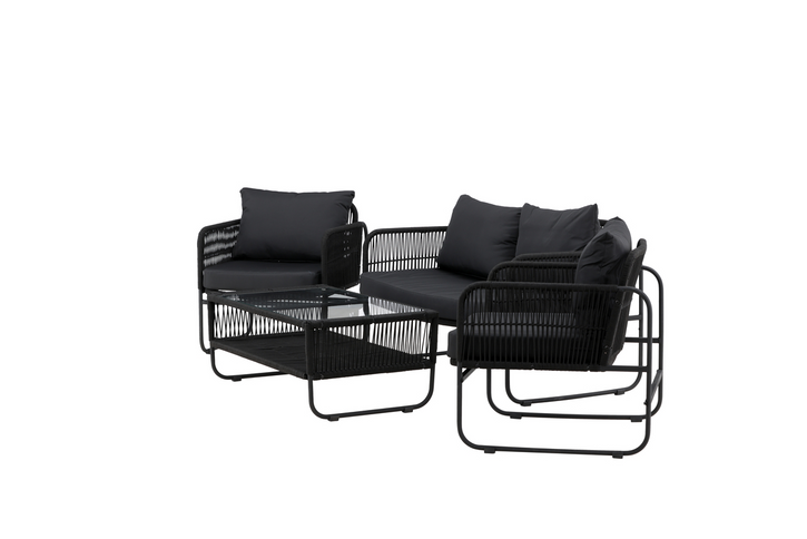 Venture Home Utah Loungegrupp Svart Utomhus