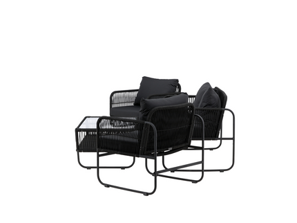 Venture Home Utah Loungegrupp Svart Utomhus