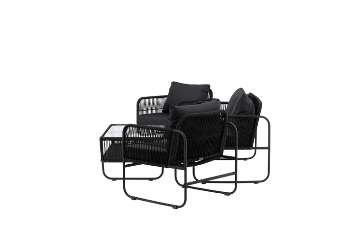 Venture Home Utah Loungegrupp Svart Utomhus