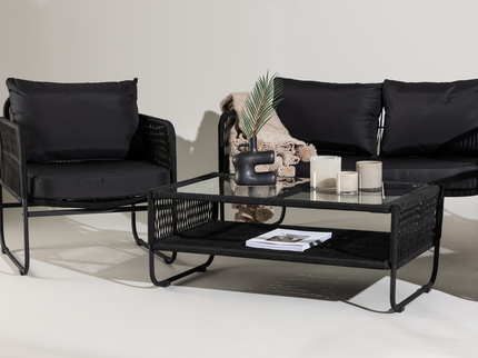 Venture Home Utah Loungegrupp Svart Utomhus