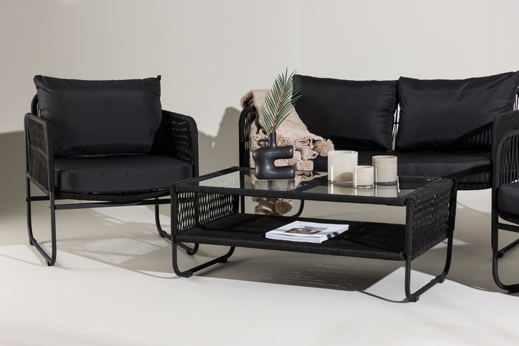 Venture Home Utah Loungegrupp Svart Utomhus