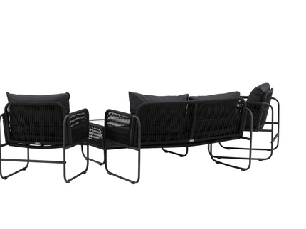 Venture Home Utah Loungegrupp Svart Utomhus