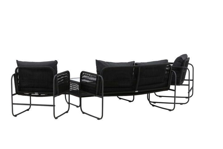 Venture Home Utah Loungegrupp Svart Utomhus