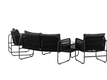 Venture Home Utah Loungegrupp Svart Utomhus