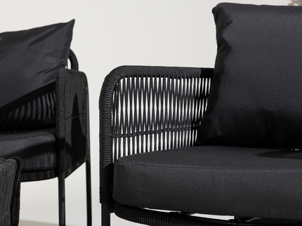 Venture Home Utah Loungegrupp Svart Utomhus