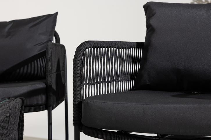 Venture Home Utah Loungegrupp Svart Utomhus