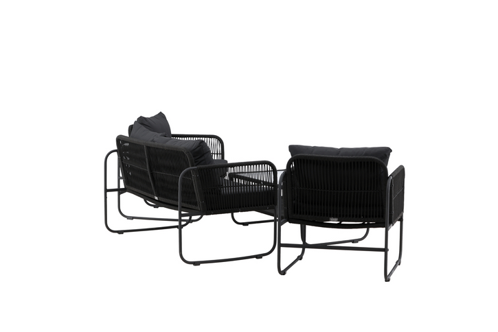 Venture Home Utah Loungegrupp Svart Utomhus
