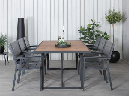 Venture Home Khung Rektangulärt Matbord Utomhus Natur 75 x 200 x 100