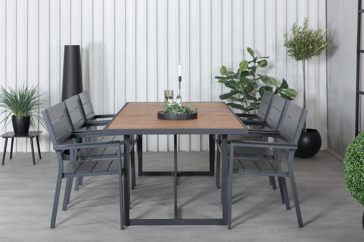 Venture Home Khung Rektangulärt Matbord Utomhus Natur 75 x 200 x 100