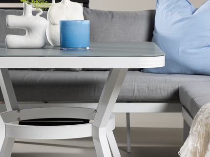 Venture Home Virya Hörnsoffgrupper Grå/Vit Utomhus
