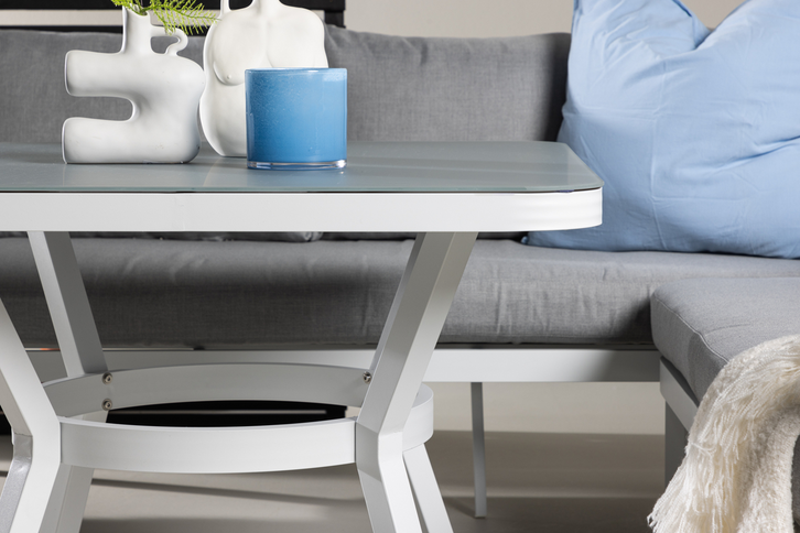 Venture Home Virya Hörnsoffgrupper Grå/Vit Utomhus