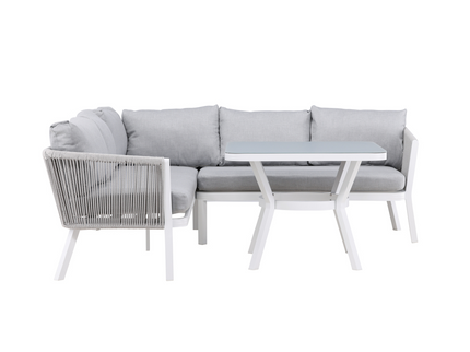 Venture Home Virya Hörnsoffgrupper Grå/Vit Utomhus