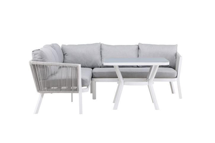 Venture Home Virya Hörnsoffgrupper Grå/Vit Utomhus