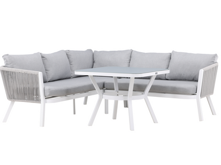 Venture Home Virya Hörnsoffgrupper Grå/Vit Utomhus