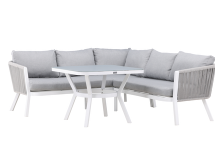 Venture Home Virya Hörnsoffgrupper Grå/Vit Utomhus