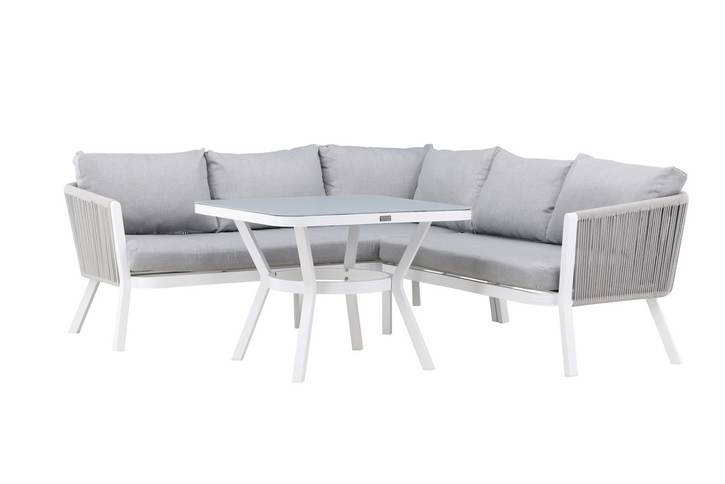 Venture Home Virya Hörnsoffgrupper Grå/Vit Utomhus