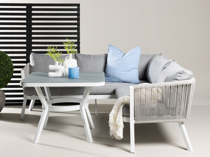 Venture Home Virya Hörnsoffgrupper Grå/Vit Utomhus