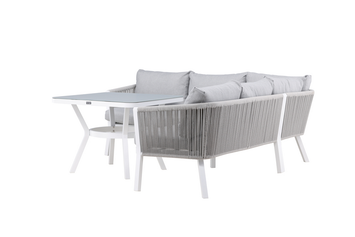 Venture Home Virya Hörnsoffgrupper Grå/Vit Utomhus